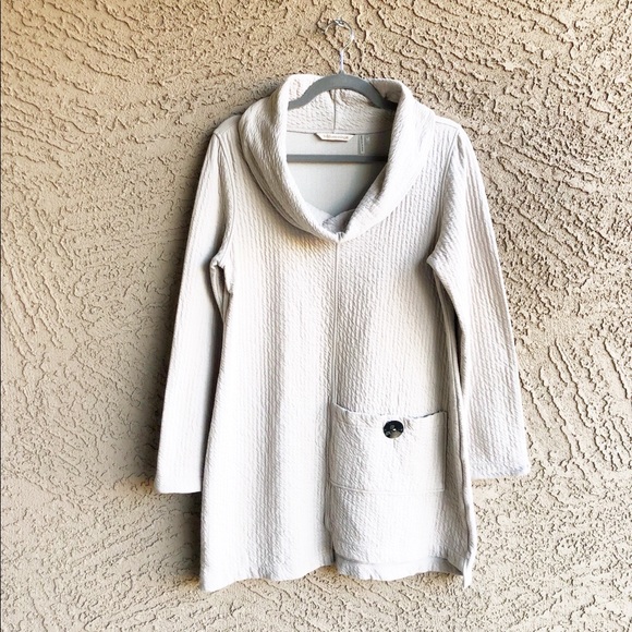 Soft Surroundings Tops - SOFT SURROUNDINGS Textured Cowl Tunic Sweatshirt